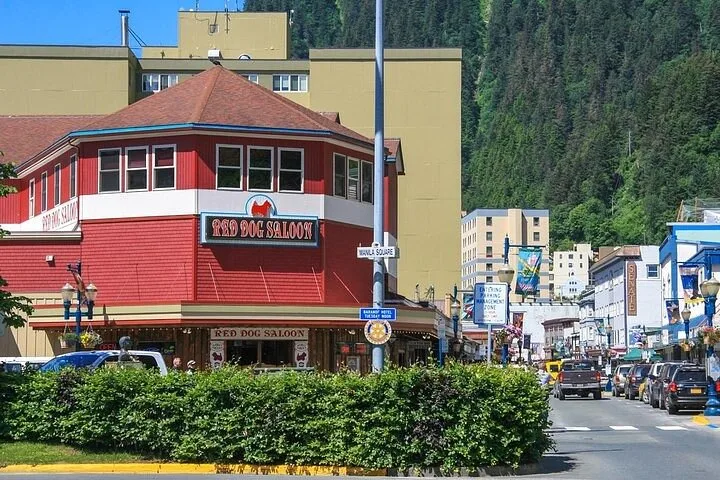 Downtown Juneau, where the trolley starts